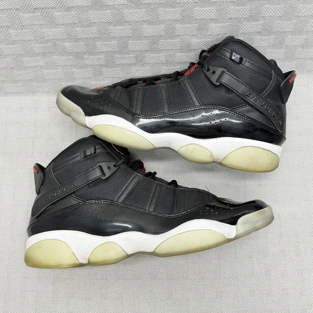 Nike Air Jordan 6 Rings Black Gym Men's Size 13 Basketball 322992-064